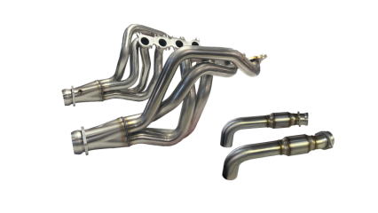 1-3/4" Stainless Headers & GREEN Catted Conn. Kit. 2015-2024 Mustang GT 5.0L.