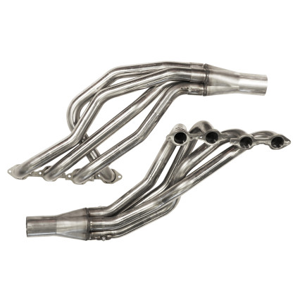 1-3/4" x 3" Steel Headers. 3" Inline Bolt Pattern. 351 SBF in a Fox Body.