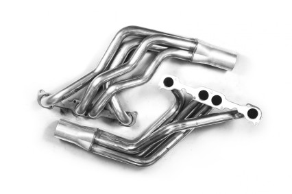 2" x 3-1/2" Stainless Headers. 23 Degree SBC Swap in a Fox Body.