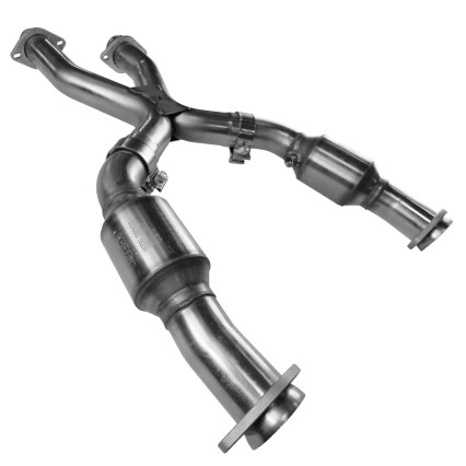 2-1/2" SS Catted X-Pipe. 1996-1998 Mustang. (Connects to OEM)