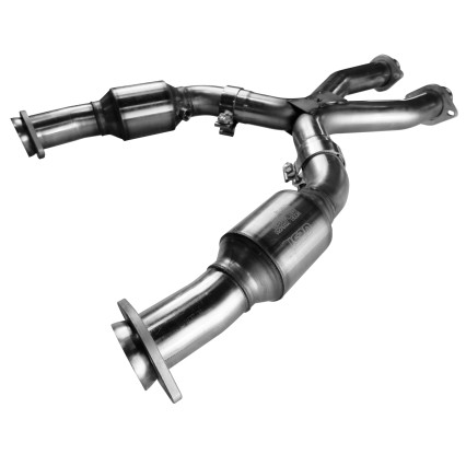2-1/2" SS Catted X-Pipe. 1999-2004 Mustang. (Connects to OEM)
