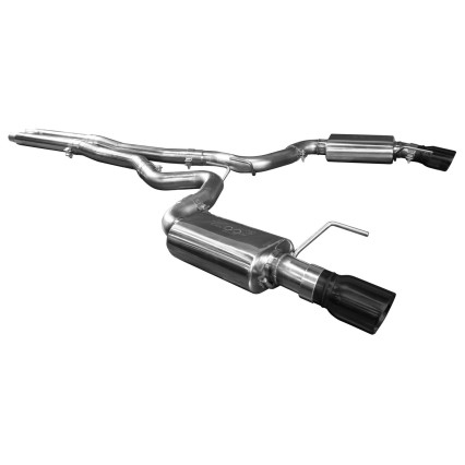 3" Cat-Back (H-Pipe) w/Black Tips. 2015-2017 Mustang GT 5.0L. Connects to OEM.