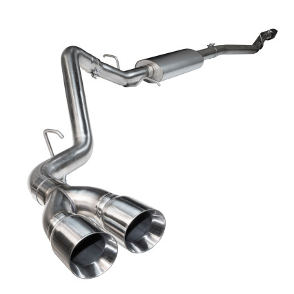 3" SS Cat-Back Exhaust w/SS Tips. 2011-2014 F150 5.0L 4V. Connects to OEM.