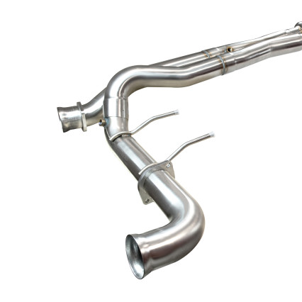 SS Non-Catted Side Exit Exhaust w/Black Tips. 2011-2014 F150 Raptor 6.2L 4V.