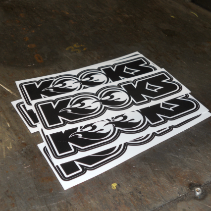 Kooks Die Cut Logo - Black 1.55" x 6"