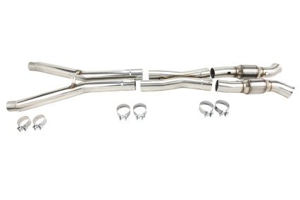 3" SS Catted X-Pipe. 2009-2013 Corvette 6.2L. Connects to OEM.