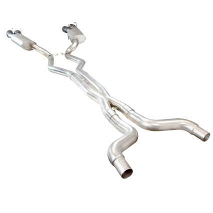 3" Cat-Back Exhaust w/Quad SS Tips. 2010-2015 Camaro SS/ZL1. Connects to OEM.
