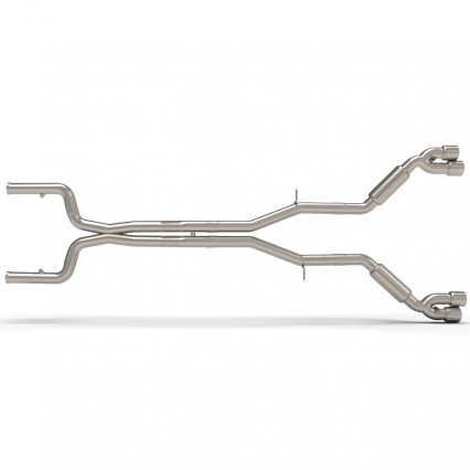 3" Competition Only Header-Back Street Screamer Exhaust w/Polished Quad Tips.