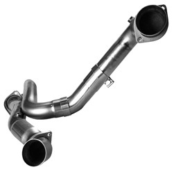 3" SS Non-Catted Connection Pipes. 2001-2006 GM Truck 6.0L. For OEM Dual Exh.