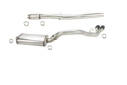 3-1/2" SS Side Exit KST Cat-Back w/Black Tips. 2019-2020 GM Truck 6.2L.