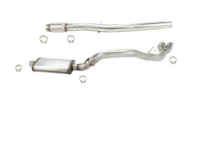 3-1/2" SS Side Exit KRT Cat-Back w/SS Tips. 2019-2020 GM Truck 6.2L.