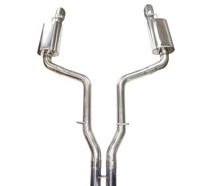 3" SS Cat-Back w/SS Tips. 2006-2010 Charger/Magnum/300 6.1L. Connects to OEM.