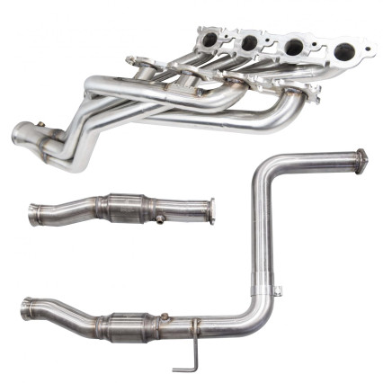 1-7/8" Stainless Headers & GREEN Catted OEM Conn. 2008-2015 Toyota Tundra 5.7L.