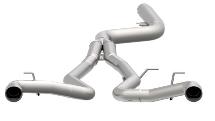 3-1/2" x 3" SS Muffler Delete Cat-Back with Polished Tips. 2020 Toyota Supra.