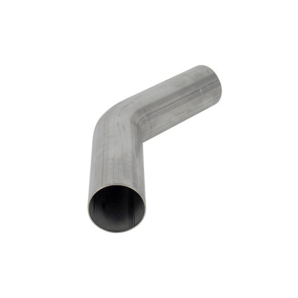 3-1/2" 304 Stainless 45 Degree Bend. 16 Ga Mandrel Bent Tubing. 5.25" CLR