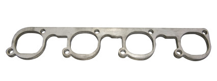 GM LSX DR Header Flange. 3/8" Thick Stainless. D-Shaped Port for 2-1/8"