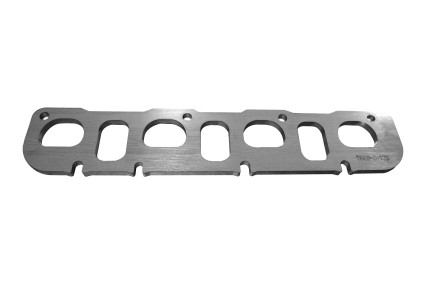 HEMI Right Side Header Flange. 3/8" Thick Stainless. D Shaped Port for 1-3/4"