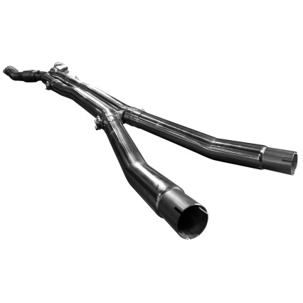 3" SS H.O. GREEN Catted X-Pipe. 2009-2015 Cadillac CTS-V. Connects to OEM.