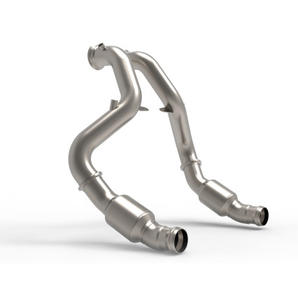 3" Stainless Steel Turbo Down Pipes with Ultra High Performance GREEN cats.