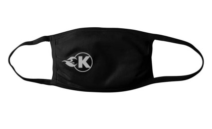 Kooks Facemask - Black with Silver K-Flame