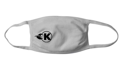 Kooks Facemask - Grey with Black K-Flame