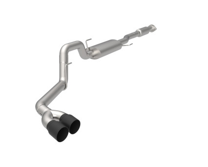 3" SS Cat-Back Exhaust w/Black Tips. 2021+ F150 5.0L 4V. Connects to OEM.