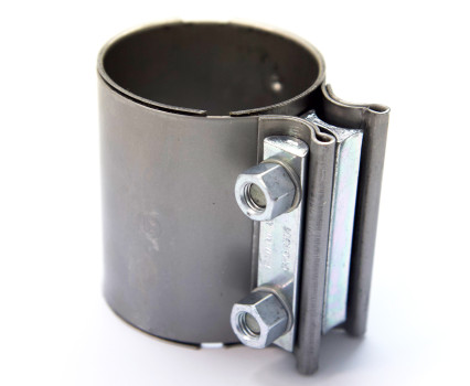 2-3/4" Stainless Barrel Clamp for Butt Joint Connections.