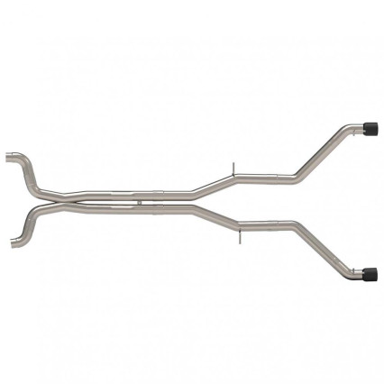 3" Connection-Back Muffler Delete Exhaust System w/ Black Tips