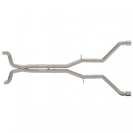 3" Connection-Back Muffler Delete Exhaust System w/ Polished Tips