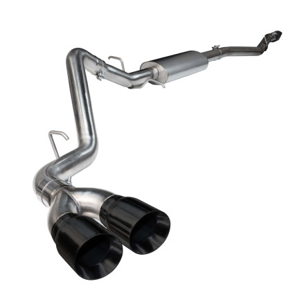 3" SS Cat-Back Exhaust w/Black Tips. 2018-2020 F150 5.0L 4V. Connects to OEM.
