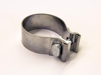 2-1/2" Stainless Steel Band Clamp for Notched Slip Joint Connections.