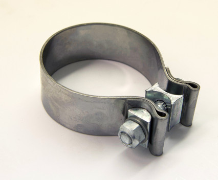 2-3/4" Stainless Steel Band Clamp for Notched Slip Joint Connections.