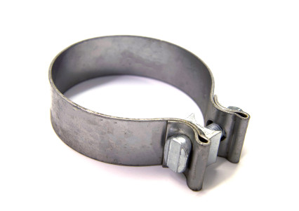 3-1/2" Stainless Steel Band Clamp for Notched Slip Joint Connections.